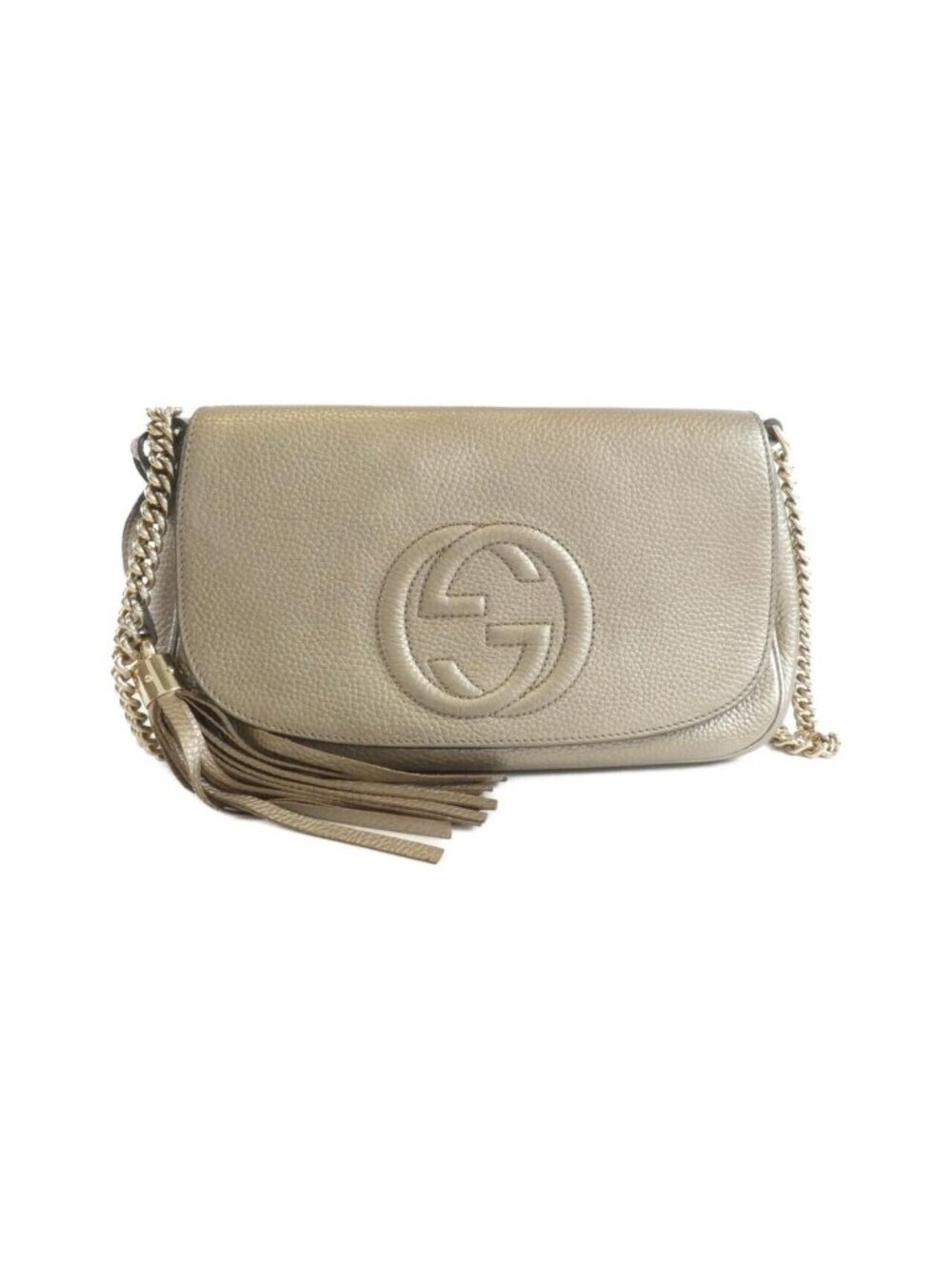 Gucci Soho Shoulder Bag Golden Beige